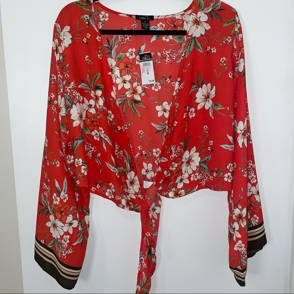 Rue 21 Tie Front Crop Top